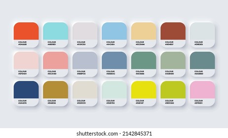 Pantone Pastel Colour Catalog Inspiration Samples in RGB
