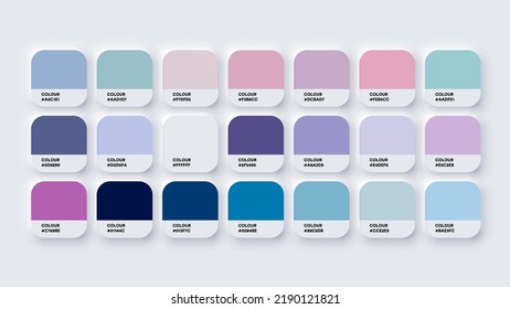 Pantone Pastel Colour Catalog Inspiration Samples in RGB