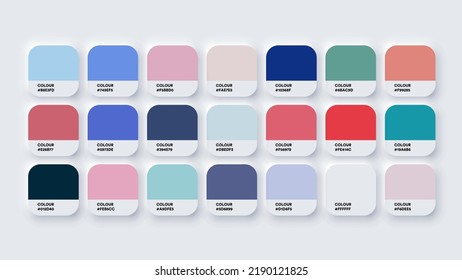 Premium Vector  Pantone colour palette catalog samples in rgb hex