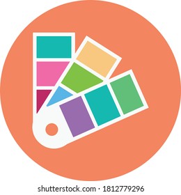 pan-tone vector flat color icon 