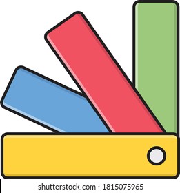 pantone vector flat color icon 