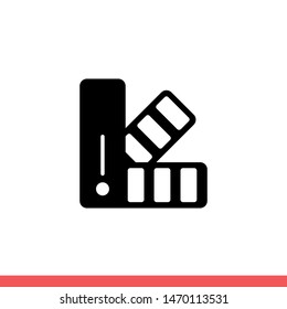 Pantone vector icon, color symbol. Simple, flat design for web or mobile app