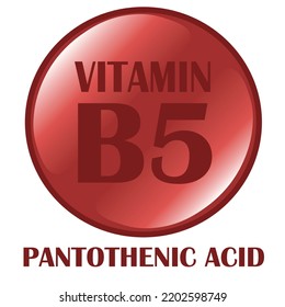Pantothenic acid, Vitamin B5, Circular pictogram
