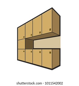pantry cupboard vector illustration
