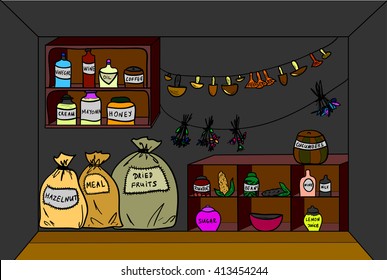 Pantry. Vector illustration.