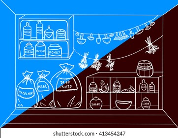 Pantry. Vector illustration.