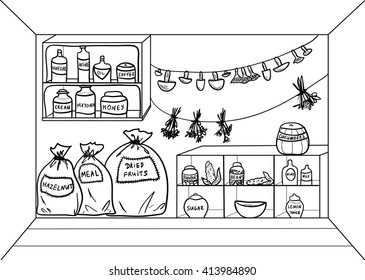 Pantry. Vector illustration.