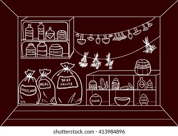 Pantry. Vector illustration.