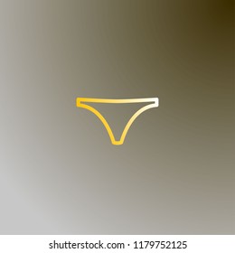 pants, apparel logo or icon with golden color