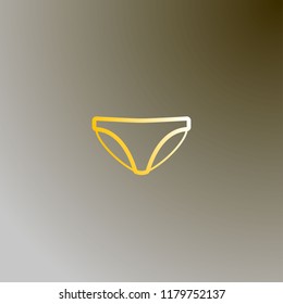 pants, apparel logo or icon with golden color