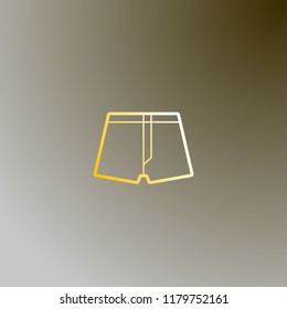 pants, apparel logo or icon with golden color