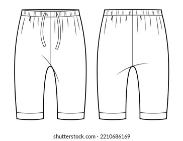 Pants baby wear. BABY PANTS design FLAT SKETCH