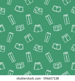 Pants background seamless pattern trendy green