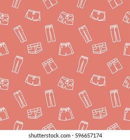 Pants background seamless pattern trendy red