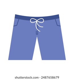 Pants cartoon, beach pants cartoon. Digital art illustration