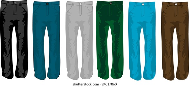 Pants color, illustration, vector work