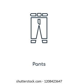 Pants concept line icon. Linear Pants concept outline symbol design. This simple element illustration can be used for web and mobile UI/UX.