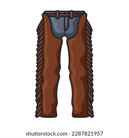 Pants of cowboy vector icon.Color vector icon isolated on white background pants of cowboy.