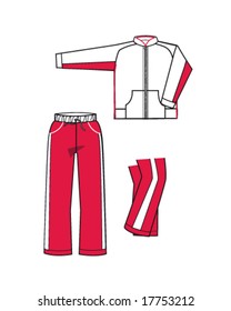 pants design in vectors, technical drawing
