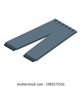 Icono de donación de pantalones. Isometric del icono vectorial de donación de Pants para el diseño web aislado en fondo blanco