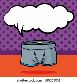 pants doodle, speech bubble