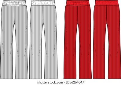 Pants Fashion Flat Editable Templates