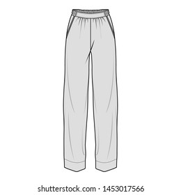 Pants fashion flat sketch template