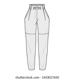 Pants fashion flat sketch template