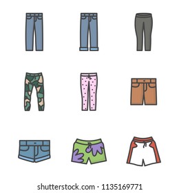 Pants filled outline icon