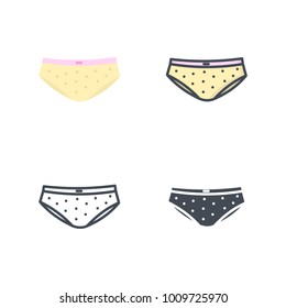 Pants flat colored line silhouette