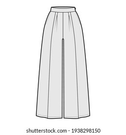 Pants Gaucho Technical Fashion Illustration Low Stock Vector (Royalty ...