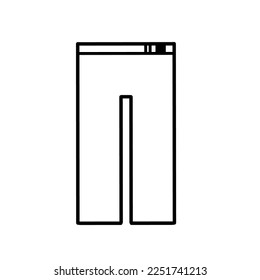 icono de pantalones en blanco negro de estilo plano, adecuado para el logotipo de su empresa