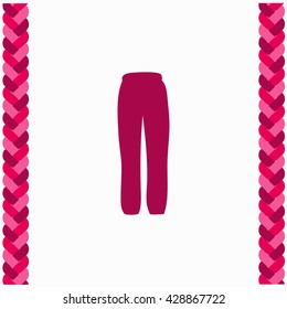Pants icon Flat Design. Isolated Illustration.