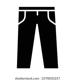 Pants icon Flat simple outline set