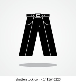 Pants Icon with Gray Shadow