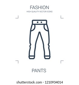 pants icon. high quality line pants icon on white background. from fashion collection flat trendy vector pants symbol. use for web and mobile