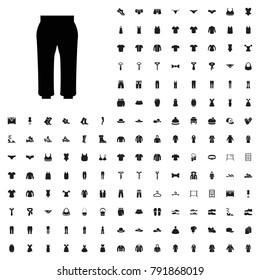 Pants icon illustration isolated vector sign symbol. editable clothes icons vector set.