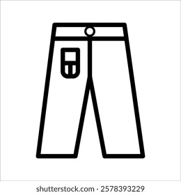pants icon illustration sign symbol vector isolated, on white background.