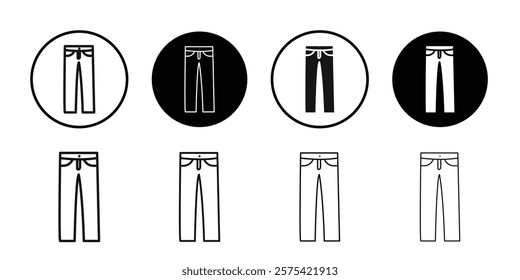 Pants Icon Isolated flat vector in outline