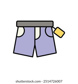 Icono de los pantalones aislado en un fondo blanco. Ilustración vectorial.
