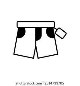 Ícone de calça isolado em um fundo branco. Ilustração vetorial.