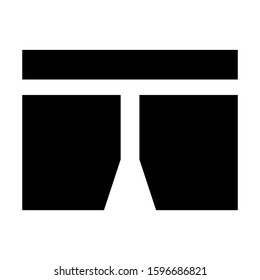 pants icon isolated sign symbol vector illustration - high quality black style vector icons
