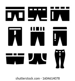 pants icon isolated sign symbol vector illustration - Collection of high quality black style vector icons

