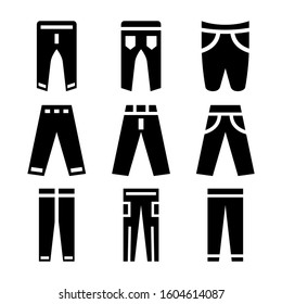 pants icon isolated sign symbol vector illustration - Collection of high quality black style vector icons
