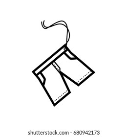 Pants icon label vector 