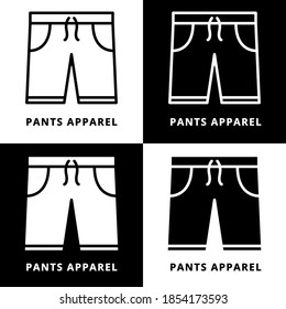 Pants Icon Line and Glyph Style. Clothes Vector Illustration. Fashion Collection Vintage Logo Symbol. Icon For Web and Print Template