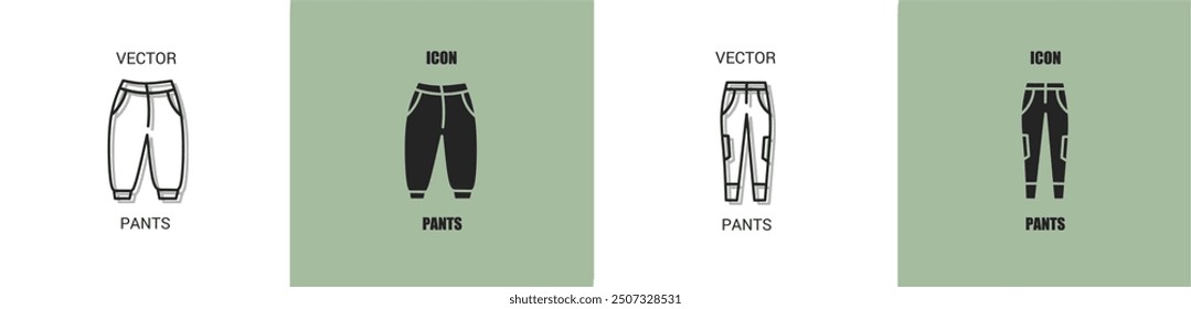 Pants icon line. Pants vector illustration.