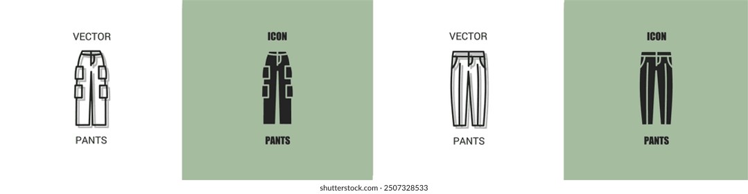 Pants icon line. Pants vector illustration.