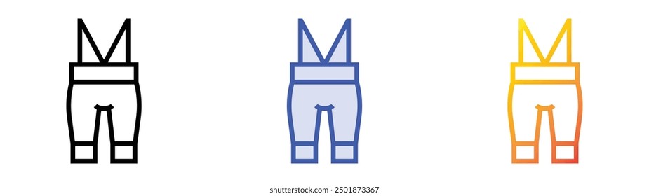 pants icon. Linear, Blue Fill and Gradient Style Design Isolated On White Background