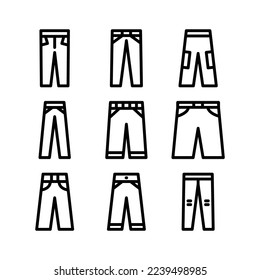pants icon or logo isolated sign symbol vector illustration - Collection of high quality black style vector icons
